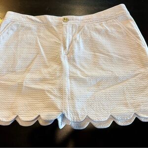Lilly Pulitzer White Skort with Scalloped Hem
